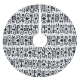 Snöflingor svartvit skandinavisk jul julgransmatta borstad polyester