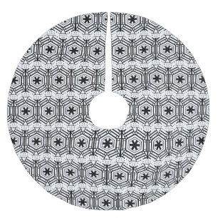 Snöflingor svartvit skandinavisk jul julgransmatta borstad polyester