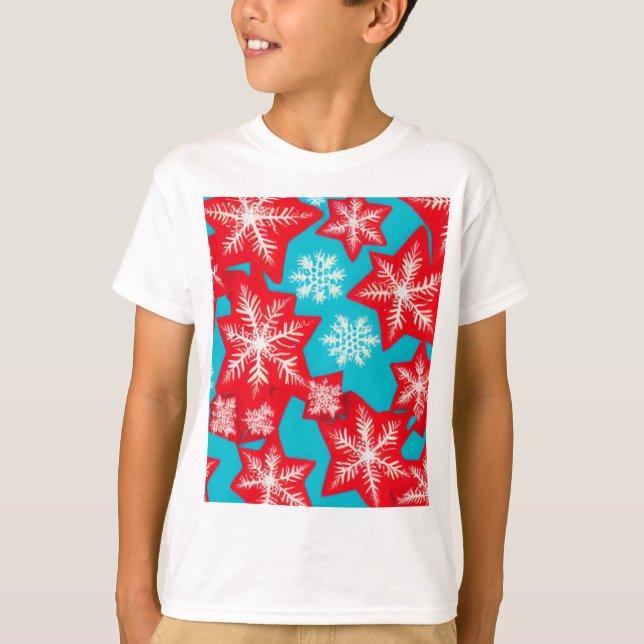 Snöflingor T Shirt (Framsida)