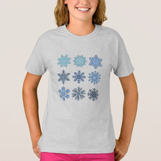Snöflingor T Shirt (Framsida)