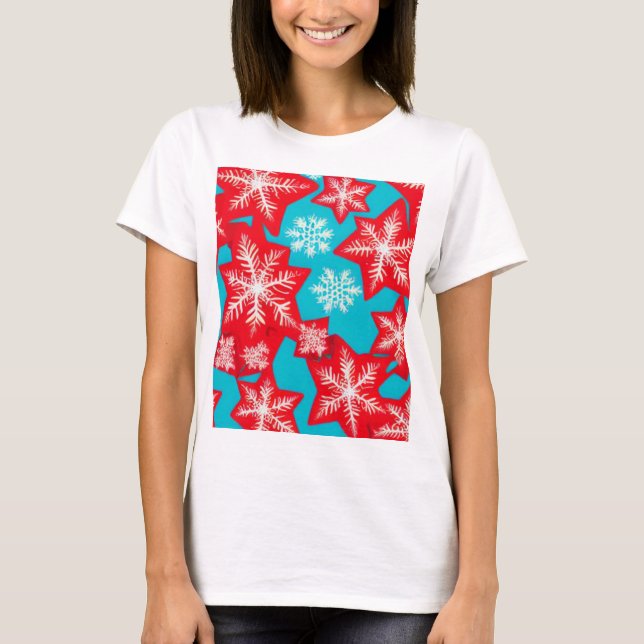 Snöflingor T Shirt (Framsida)