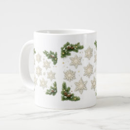 Snöflingor & Tall Julmugg Jumbo Mugg