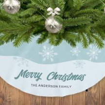 Snöflingor Teal Modern Script-jul