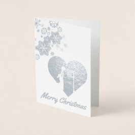 Snöflingor Theme Netball-jul Folierat Kort