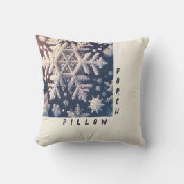 Snöflingor / tjocka kristaller / raster / Porch Kudde