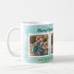 Snöflingor Tre fotojul Kaffemugg