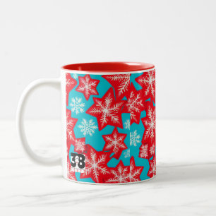 Snöflingor Två-Tonad Mugg