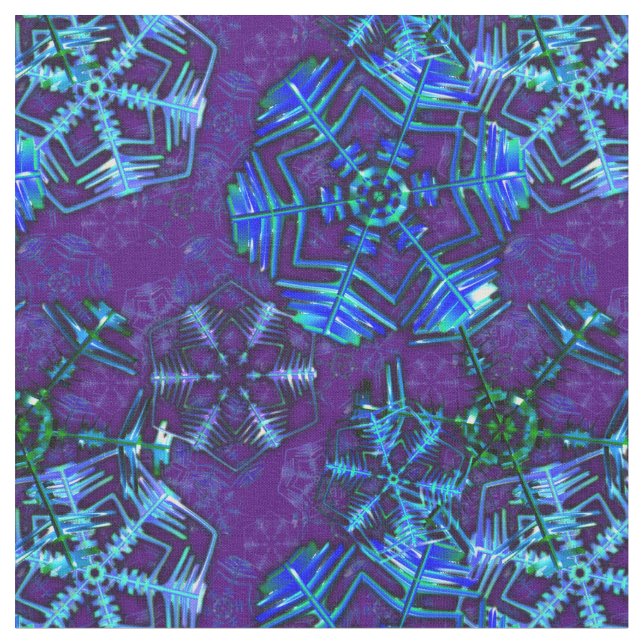 Snöflingor Tyg (Närbild)