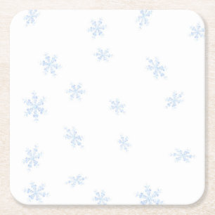 Snöflingor Underlägg Papper Kvadrat