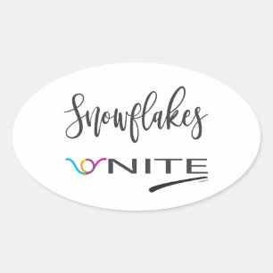 Snöflingor-Unite! Politiska liberala motståndet Ovalt Klistermärke