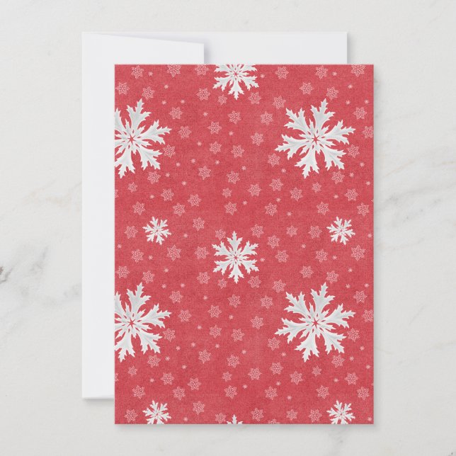 Snöflingor vid inbjudan till jul i Kväll (Framsida)