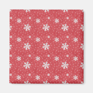 Snöflingor vid julinbjudan till Kväll Napkins Tis Magnet