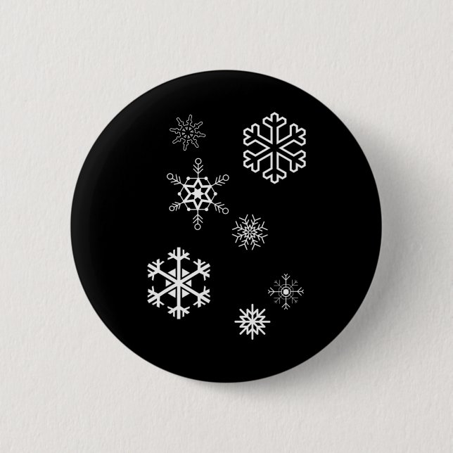 Snöflingor vinter är här och Snö Knapp (Framsida)