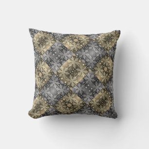 Snöflingor Vinter Natt / Sepia / Lutande Spegeln Kudde