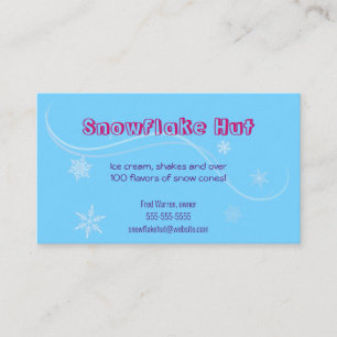 Snöflingor Visitkort