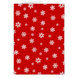 Snöflingor (Vit) [Jul Mönster] Hälsningskort
