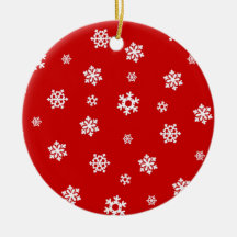 Snöflingor (Vit) [Jul Mönster]