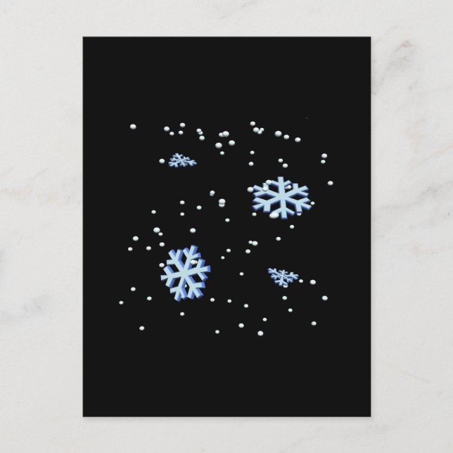 Snöflingor Vykort (Framsida)