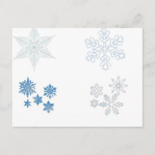 Snöflingor Vykort