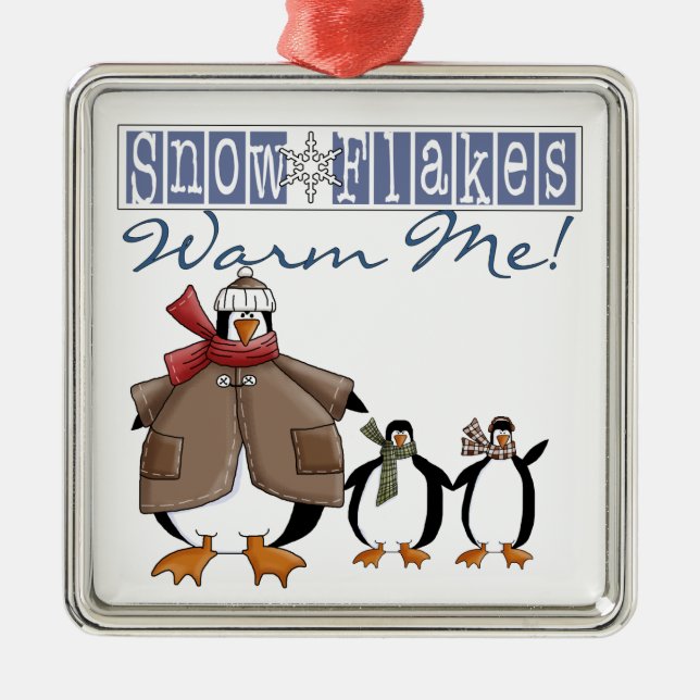 Snöflingor Warm Me Penguin Keepsak Ornament (Framsidan)