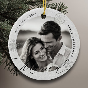 Snöflingor White Chic Gift Julgransprydnad Keramik