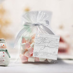 Snöflingor Winter Grått Baby Shower Tack Gåvor Etiketter<br><div class="desc">Favorittaggar för Tack i snöflingor Winter Grått Baby Shower</div>