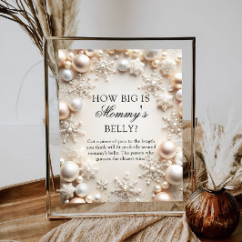 Snöflingor Winter Hur stor är Mamma Belly Poster