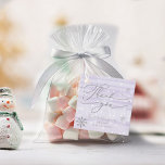 Snöflingor Winter Lila Baby Shower Tack Gåvor Etiketter<br><div class="desc">Favorittaggar för Tack för Lila av babyvy för snöflingor</div>