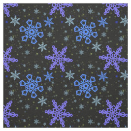 Snöflingorblåttlilor på svart tyg