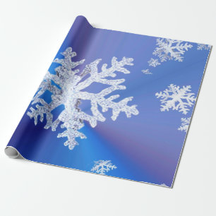 Snöflingorfotoet kommenterar inpackning av papper presentpapper