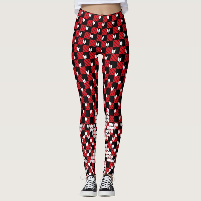 Snöflingormönster Leggings (Framsida)