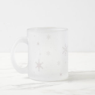 Snöflingormugg Frostad Glasmugg