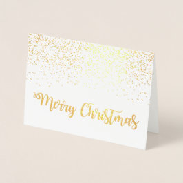 Snöflingorna god jul Typografi Folierat Kort