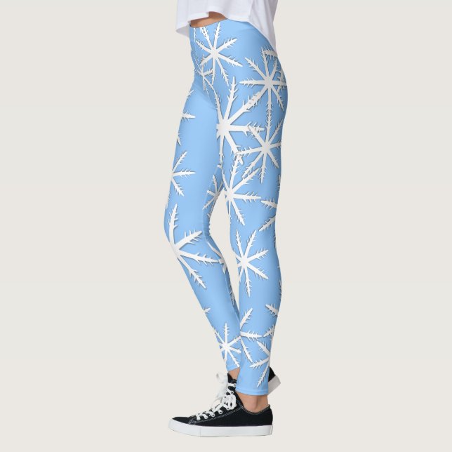 Snöflingutskrift Leggings (Vänster)