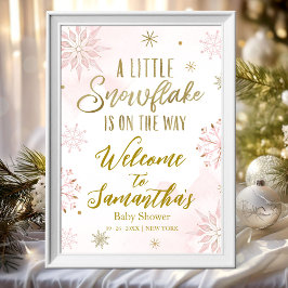snöflummen är på väg att välkomstsignalen för baby poster