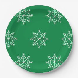 Snöflunta Juldagen Grönt Design Julafton Helgdag