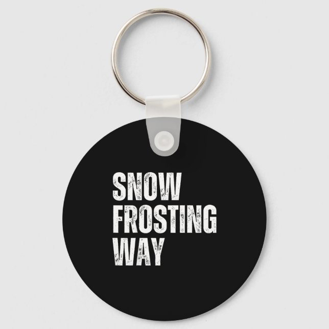 Snöfrostning sätt roligare lärare elev vinter nyckelring (Framsida)