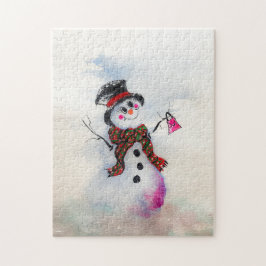 Snögal med bläckpurpussel pussel