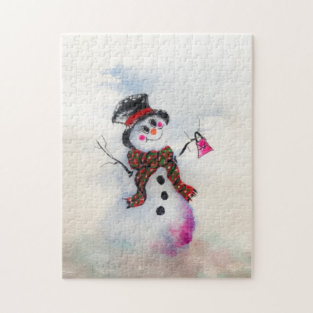 Snögal med bläckpurpussel pussel (Vertikal)