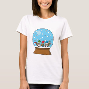 Snöglob med tre ugglegnomer t shirt