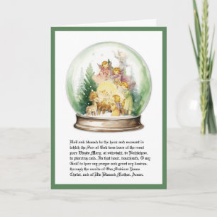 Snöglob Religiös S:t Andreas Novena Nativity Helgkort