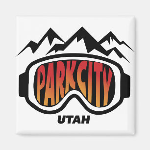 SnöGoggles som Park City Utah reser, skidar Magnet