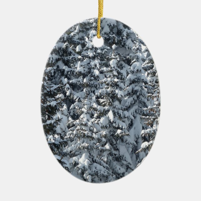 Snögransträdsstruktur Julgransprydnad Keramik (Framsidan)