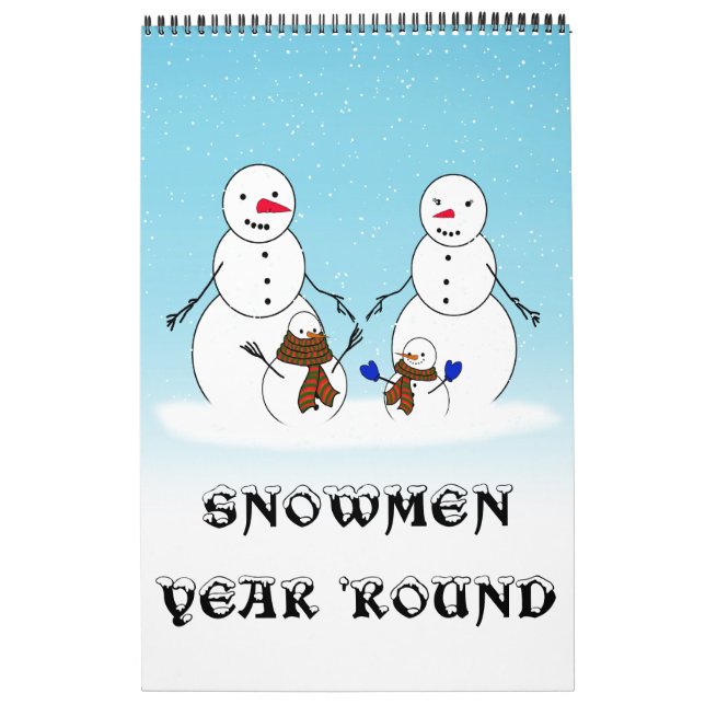 SNÖGUBBAR ÅR "ROUND CALENDAR KALENDER (Omslag)