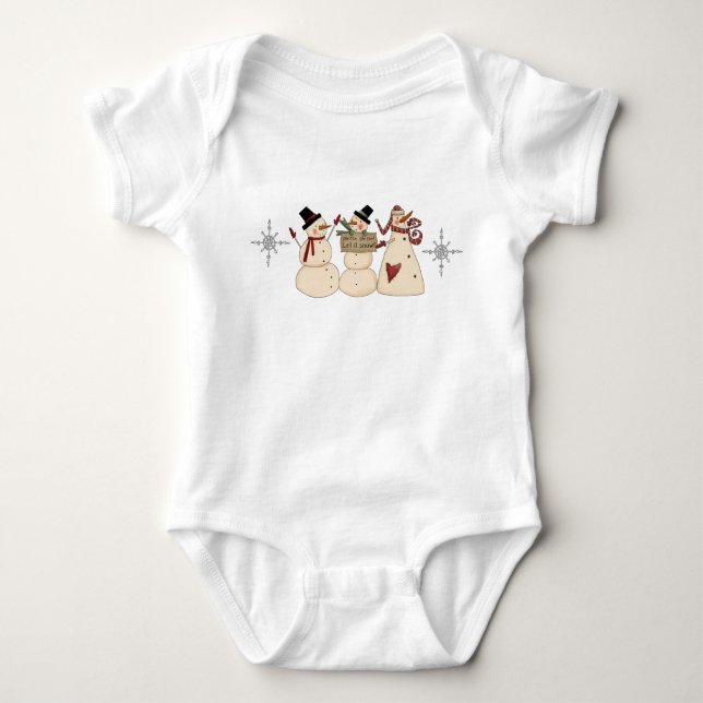 Snögubbar Baby Shirt Tröja (Framsida)