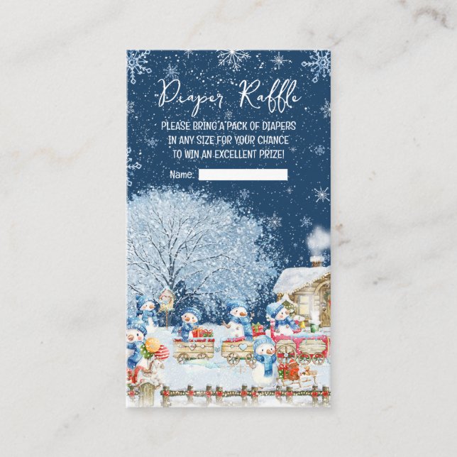 Snögubbar, babyskor, dykare Raffle Tilläggskort (Framsida)