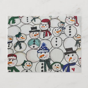 Snögubbar christmas Ornament Hand Painting snögubb Vykort