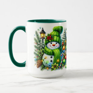 Snögubbar för Helgdagarna Mugg