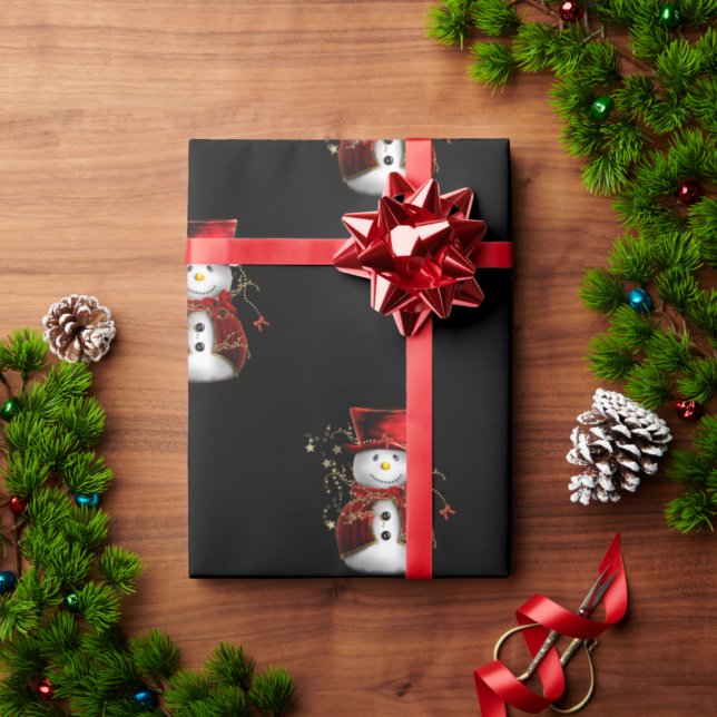 Snögubbar för ljus jul presentpapper (Skapare uppladdad)