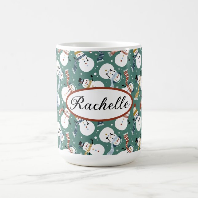 Snögubbar för personlig jul kaffemugg (Center)